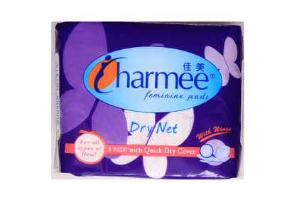 Charmee All Flow Dry Net With Wings Sanitary Napkins